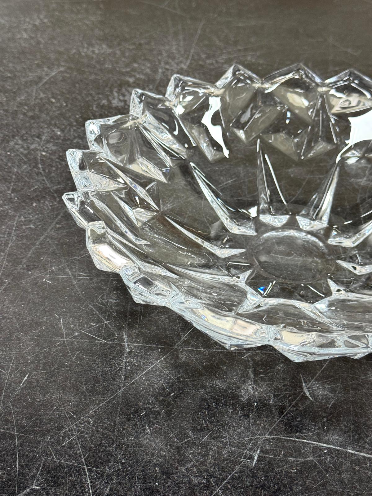 Cam Geniş Model Dekoratif Cam Kase Şeffaf Renk 32 Cm