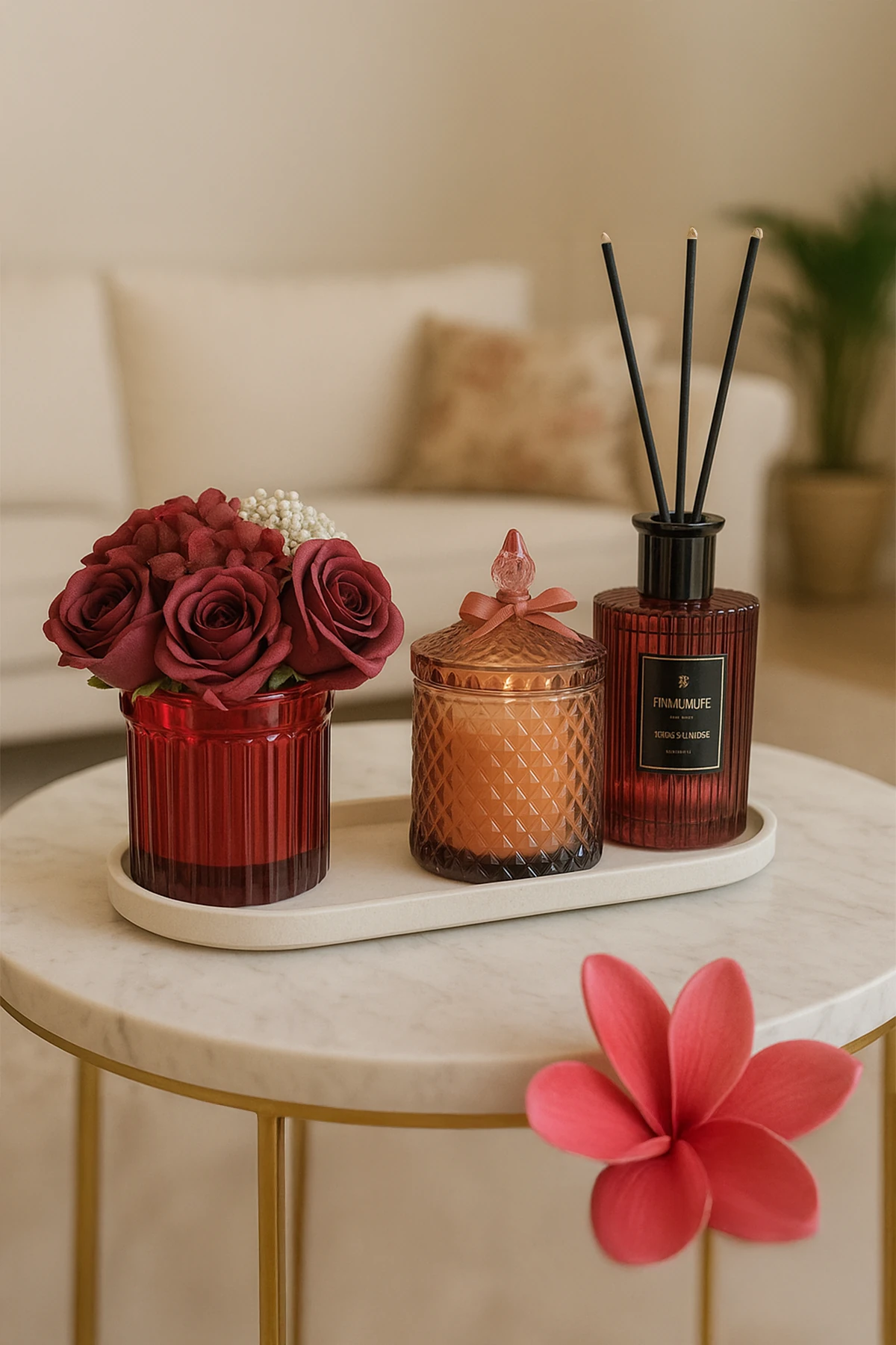 Hediyelik Tasarım Koku Seti-Nar Çiçeği Kokulu