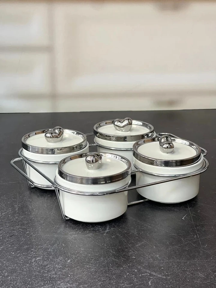 ACAR Felıx Collectıon Metal Standlı4 Lü Baharat Takımı