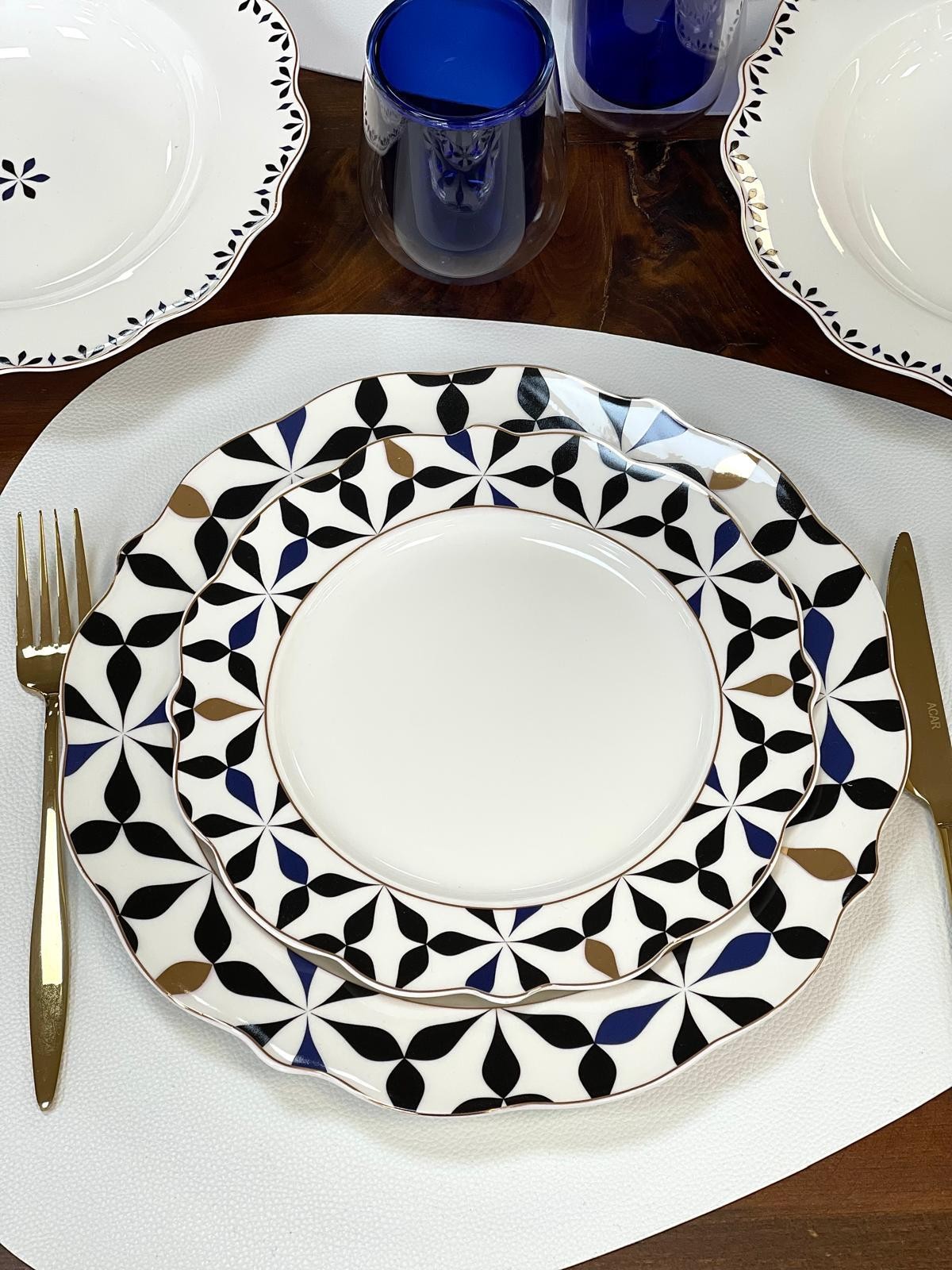 ACAR Lorenzo Porselen 24 Prç.Yemek Takımı