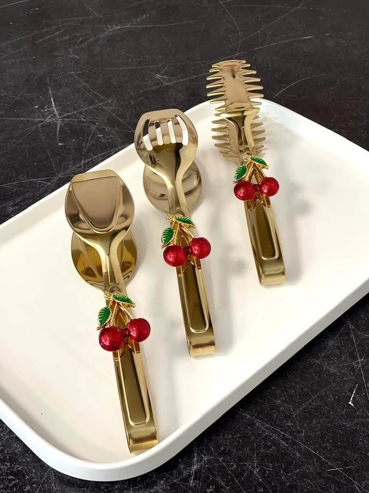 Şahane Home 3 Lü Gold Kiraz Maşa