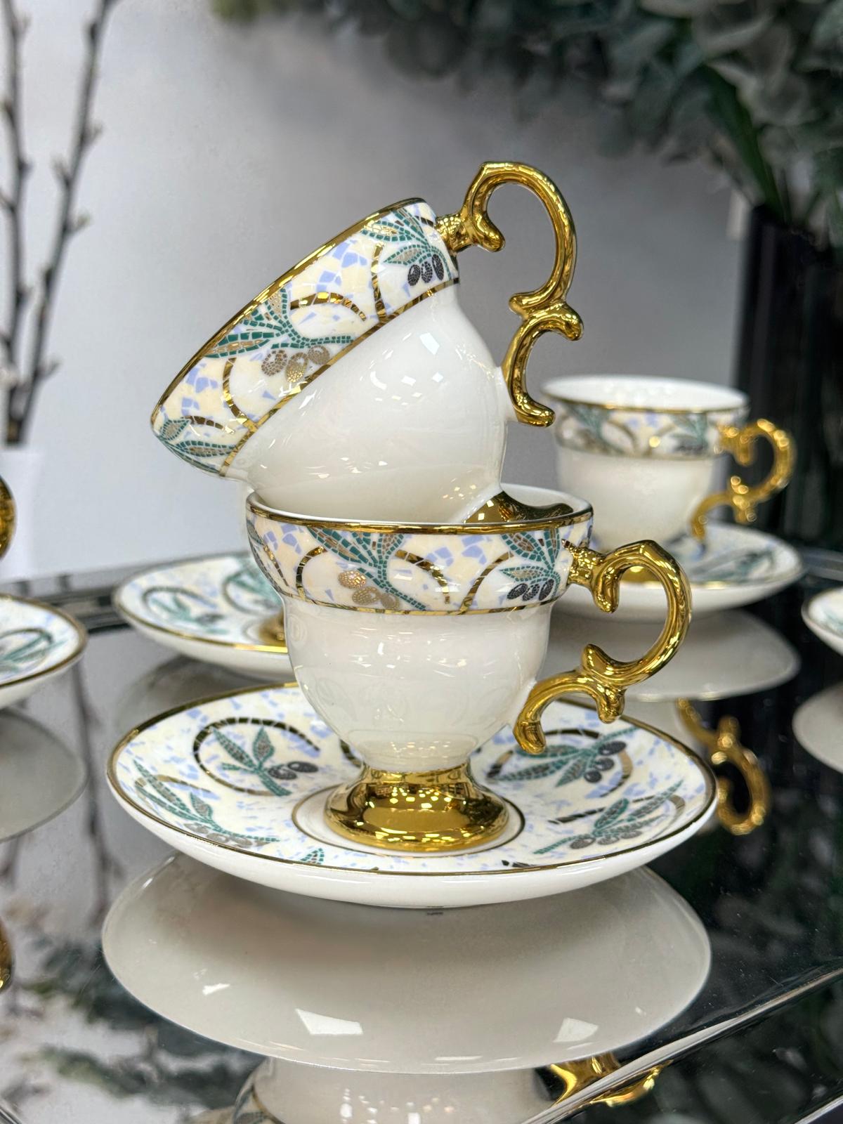 Adrian 6 Kişilik Porselen Fincan Takımı 90 Ml