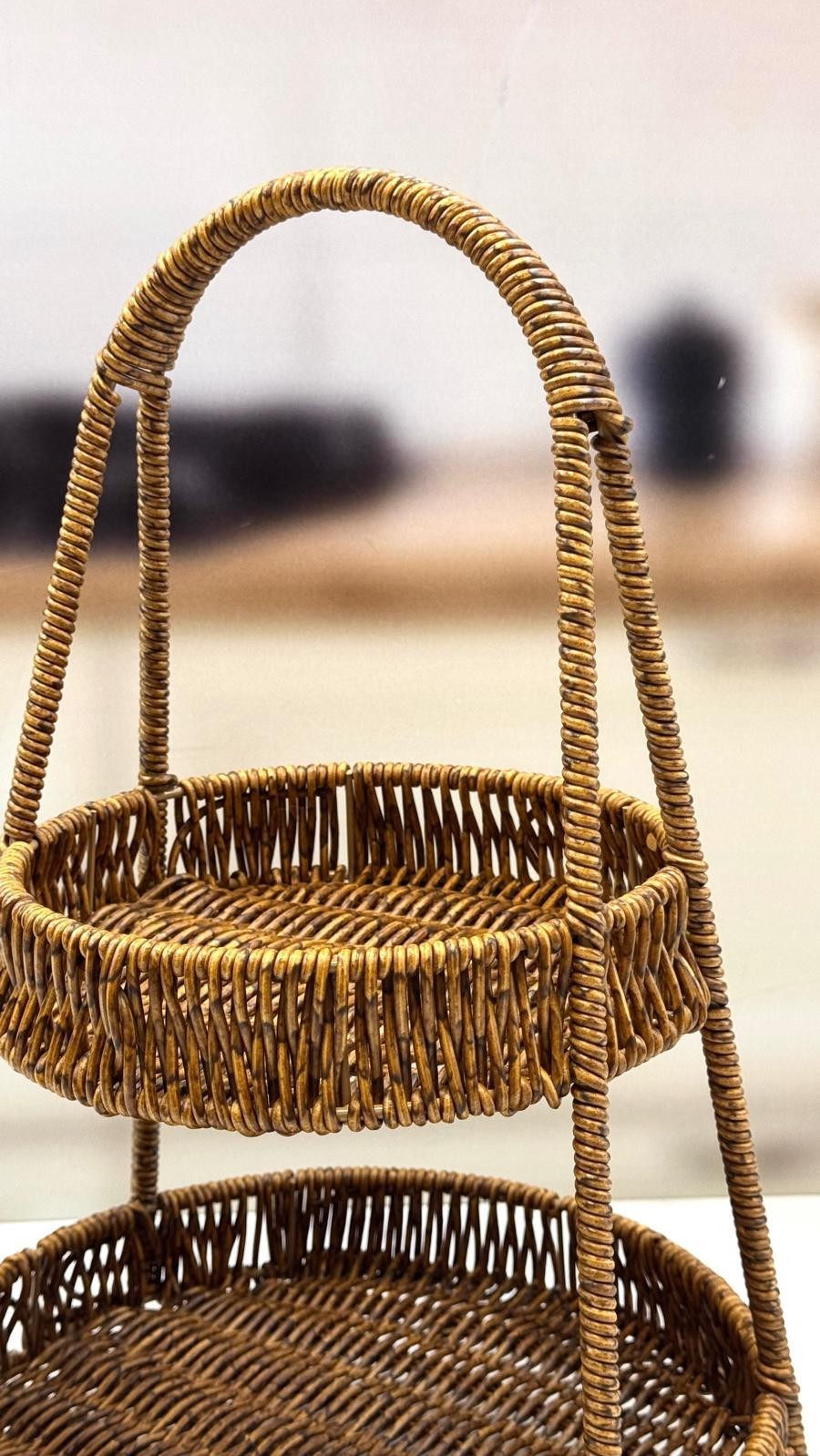 KOSAVA Kosova 3 Katlı Rattan Sunumluk