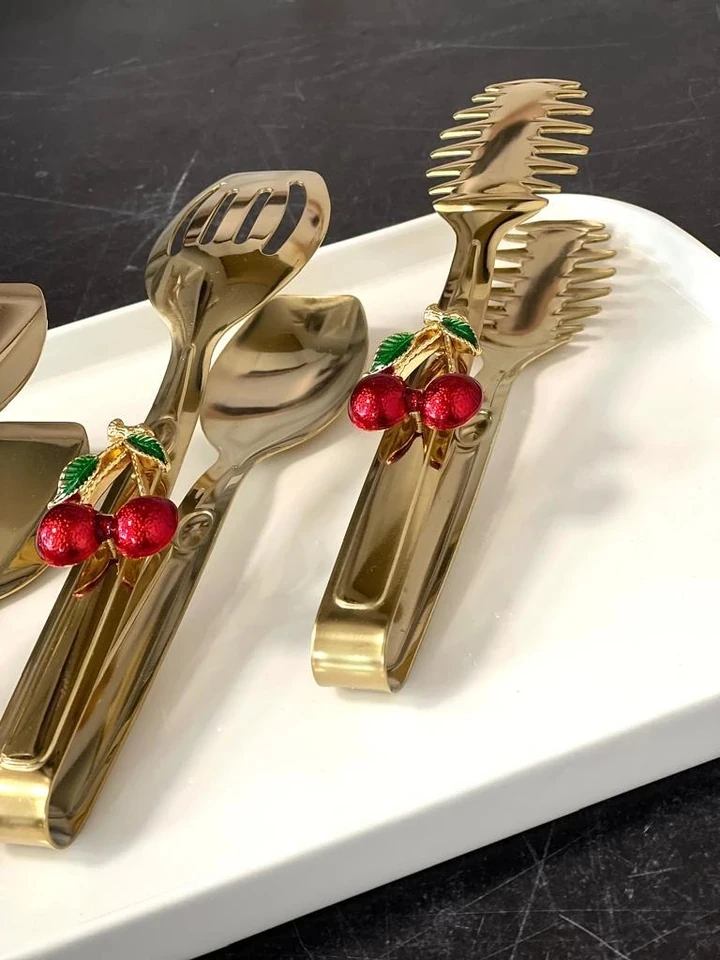 Şahane Home 3 Lü Gold Kiraz Maşa