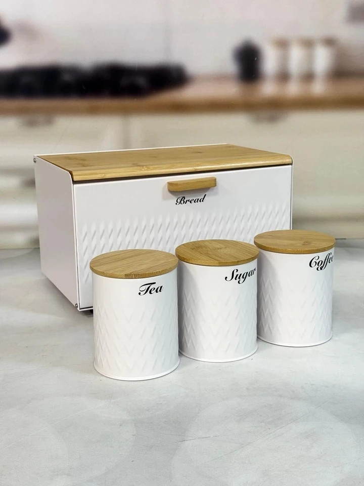 KOSAVA Bambu Kapaklı Ekmeklik Ve Baharat Seti