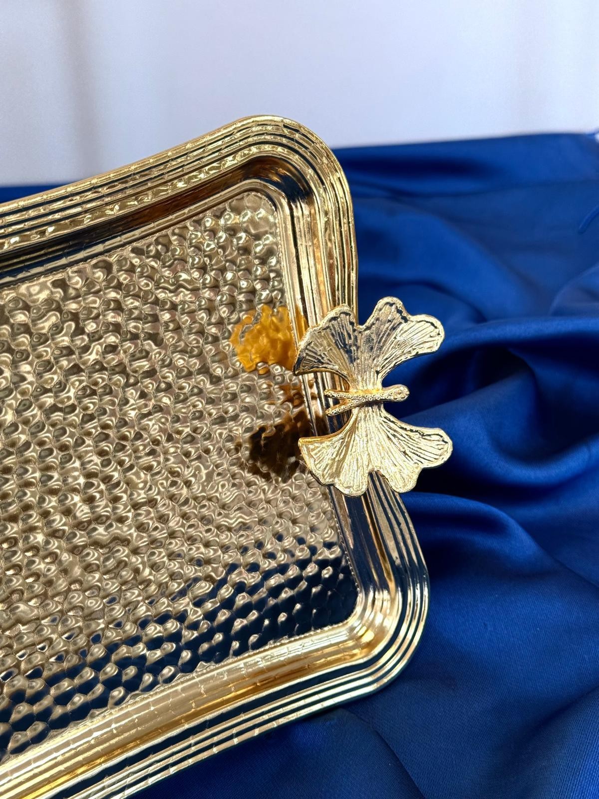 AROW Arow Kelebekli Gold  Tepsi 26/17 Cm