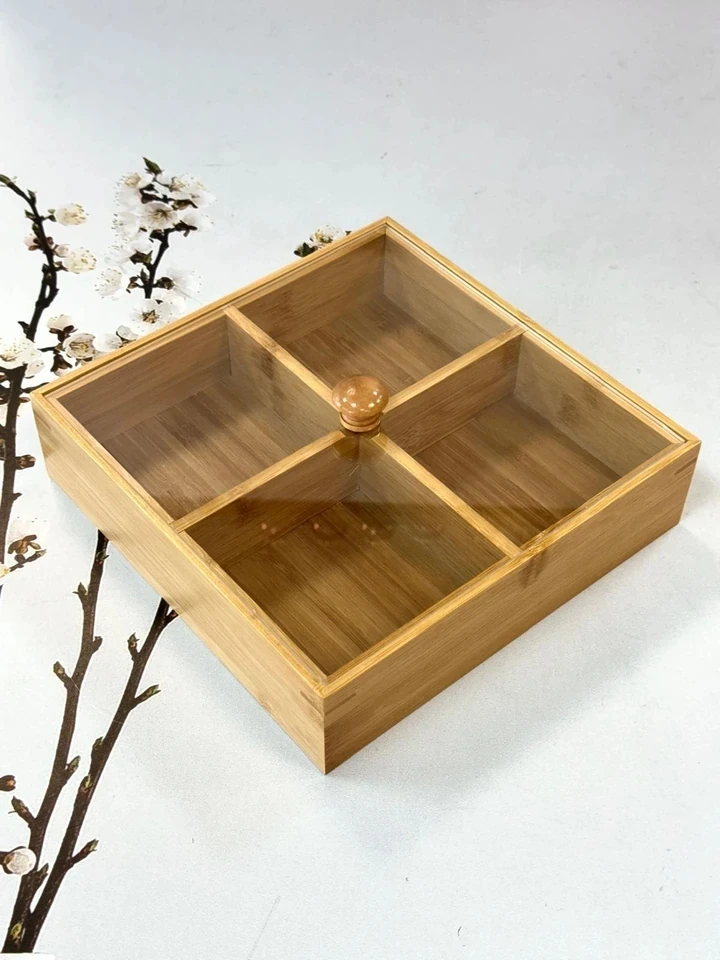 ACAR Bambu Kapaklı 4lü Çerezlik