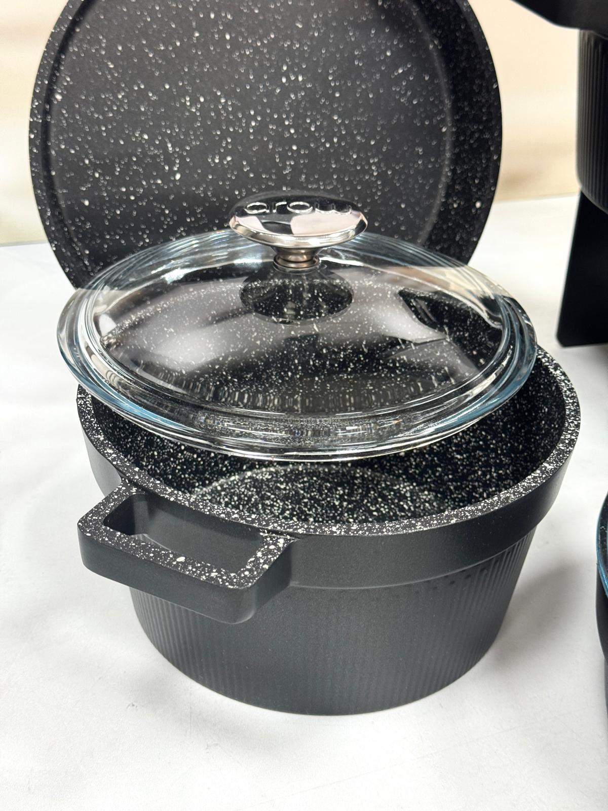 HARMONY 7 PARÇA DÖKÜM TENCERE SETİ SİYAH