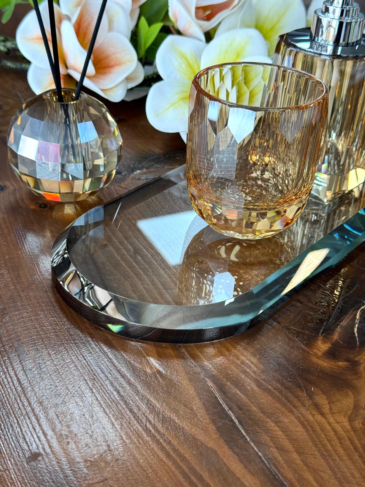 Kristal Banyo Takımı-Bal Renk