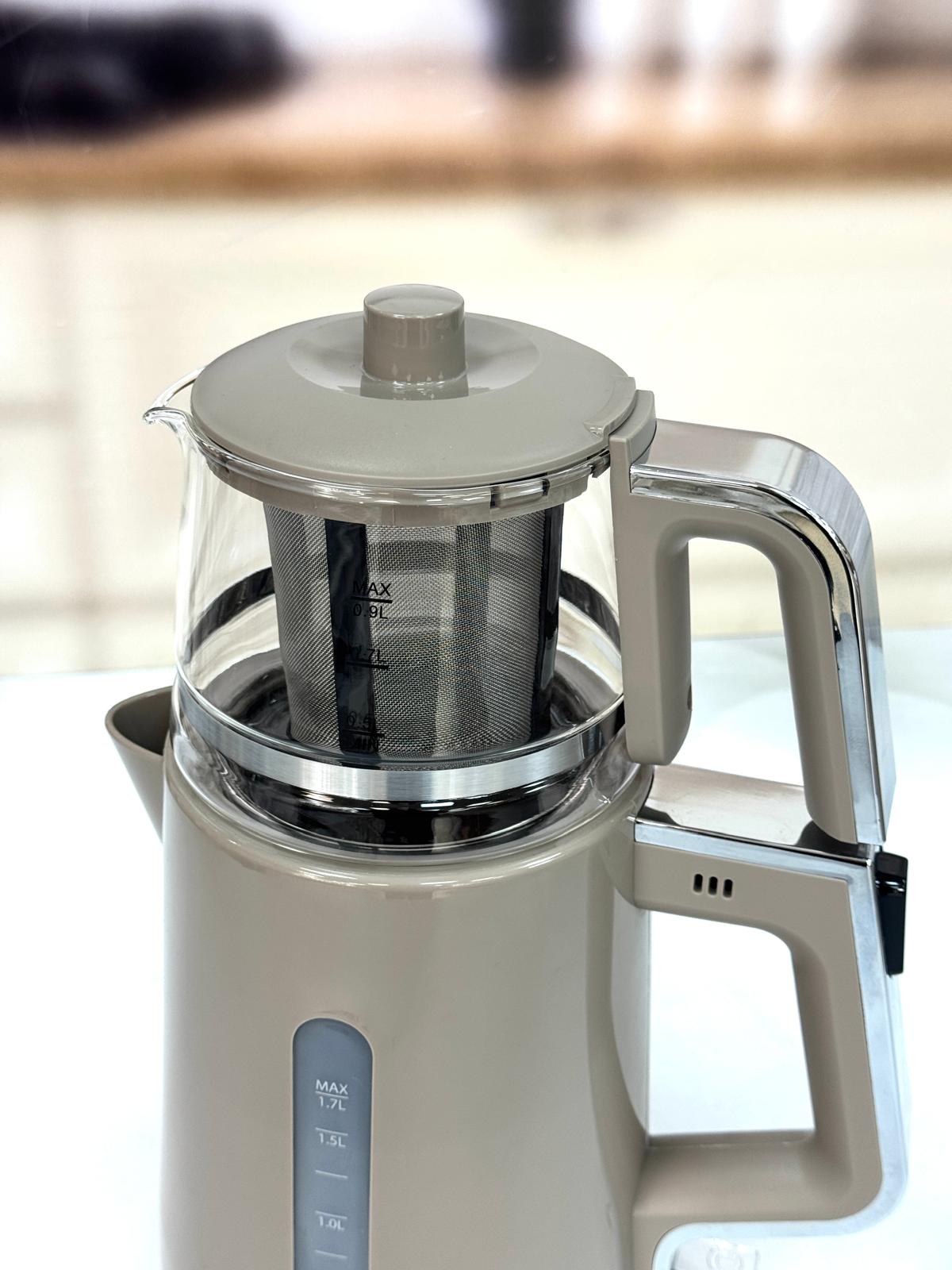 Cam Demlikli Çay Makinesi-Bejvizon