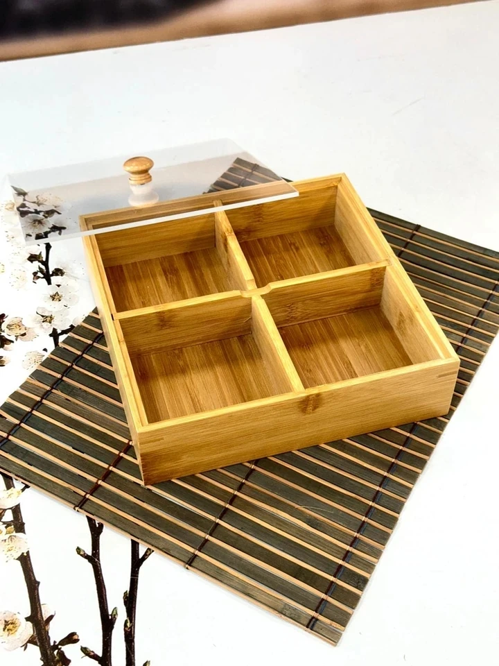 ACAR Bambu Kapaklı 4lü Çerezlik