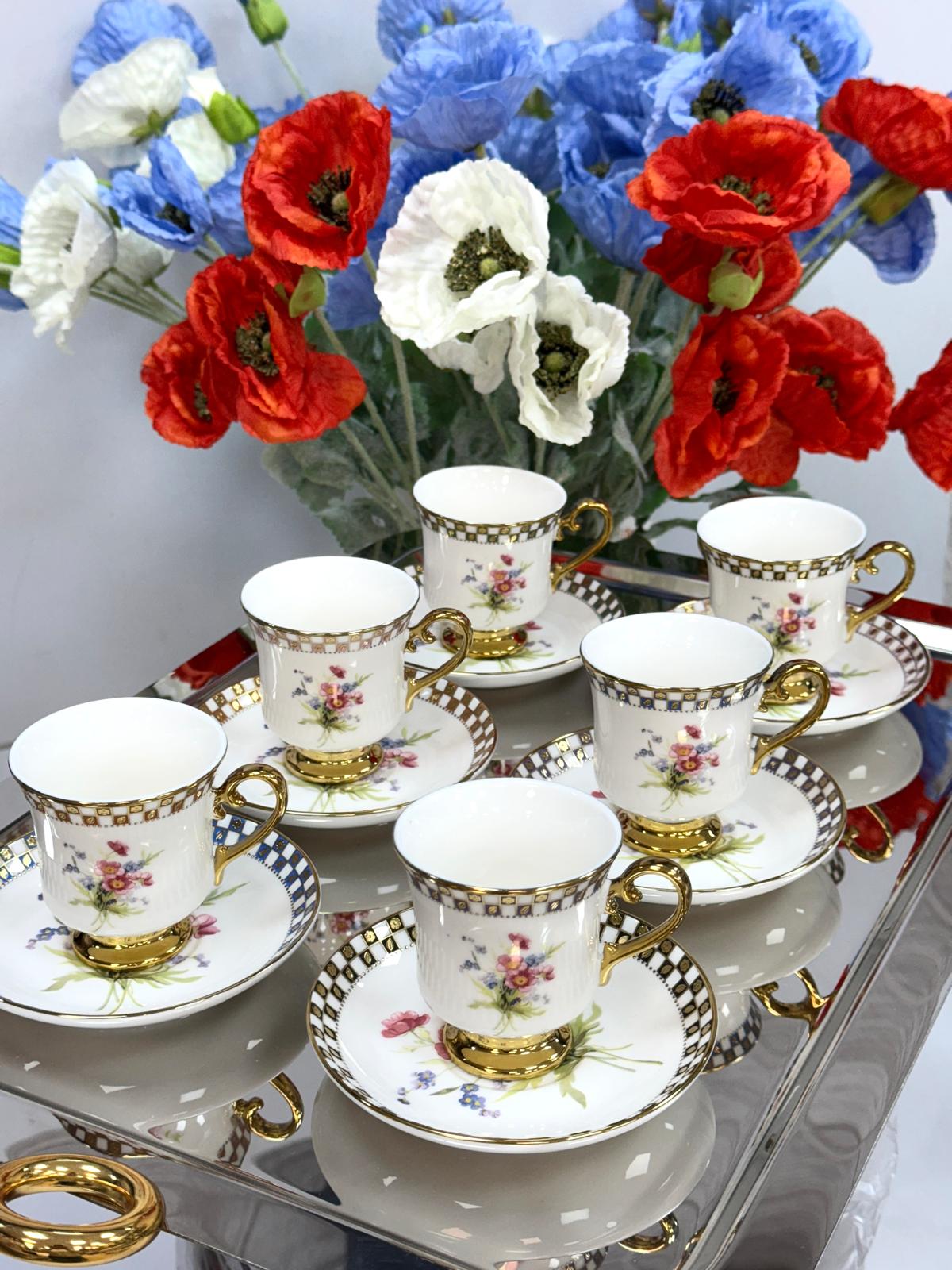 6 Kişilik Porselen Fincan Takımı 100 cc