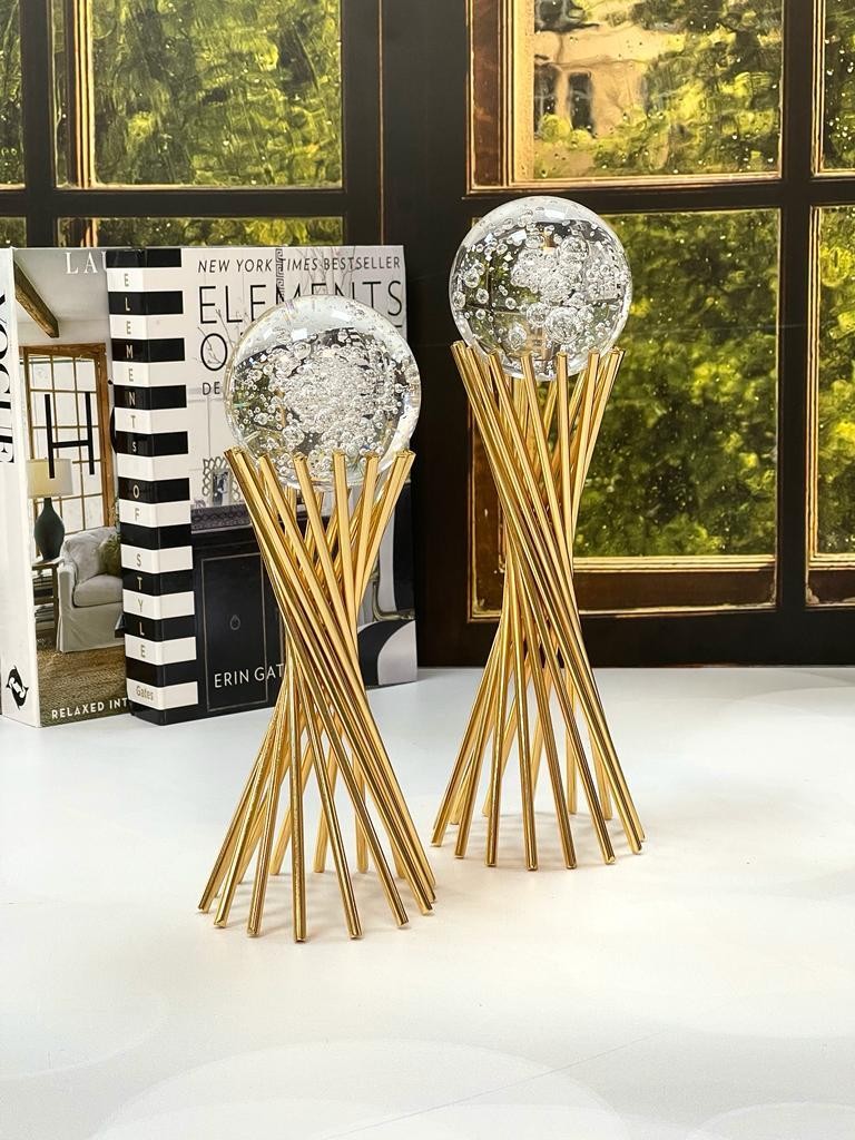 Şahane Home 2 Li Burgulu Küre Gold