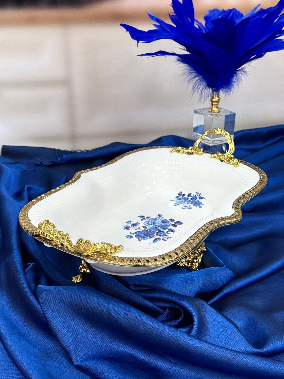 ŞAHANE HOME Ayaklı Dekoratif Sunumluk 34/25 cm