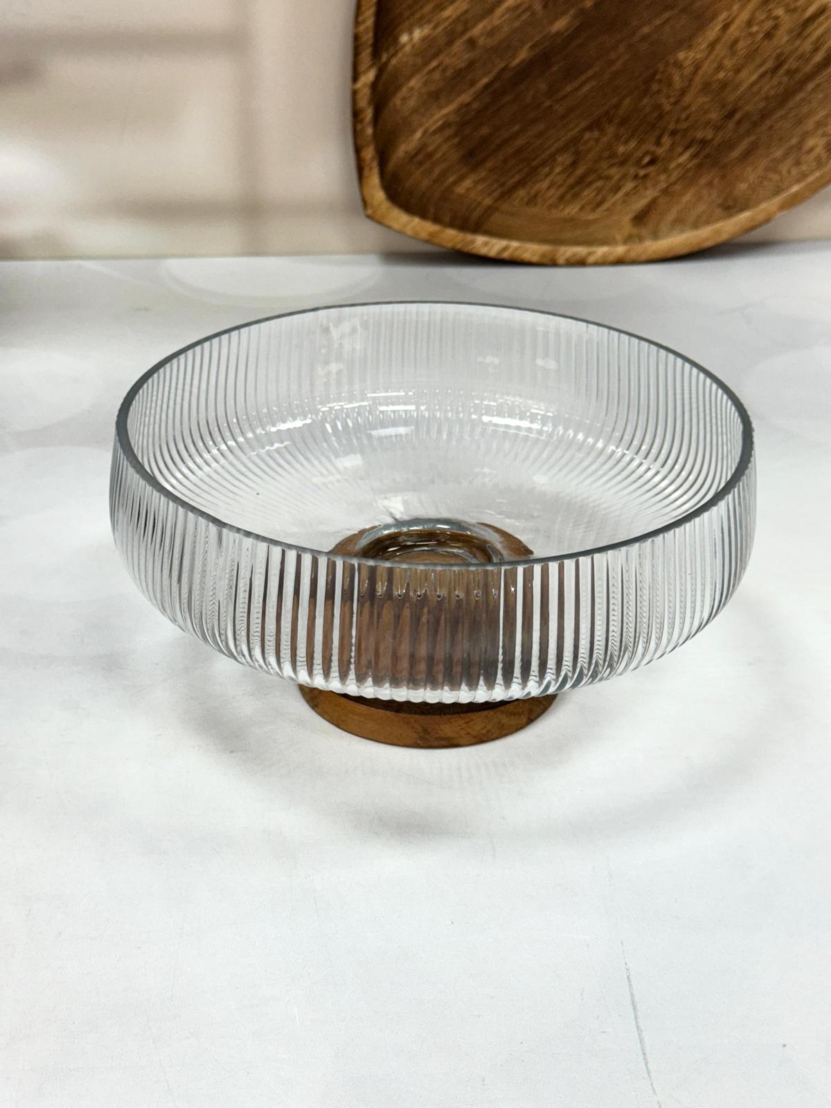 Akasya Standlı Cam Kase 24 Cm