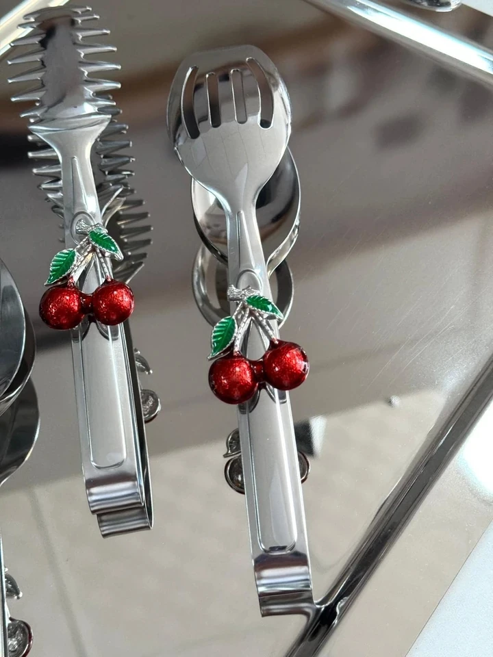 Şahane Home 3 Lü Gümüş Kiraz Maşa