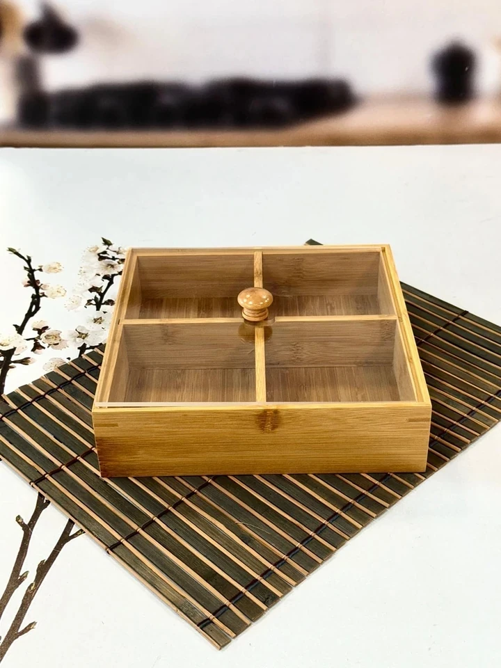 ACAR Bambu Kapaklı 4lü Çerezlik