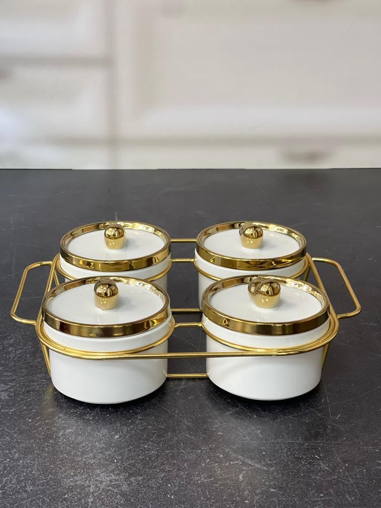 ACAR Felıx Collectıon  Metal Standlı4 Lü Baharat Takımı