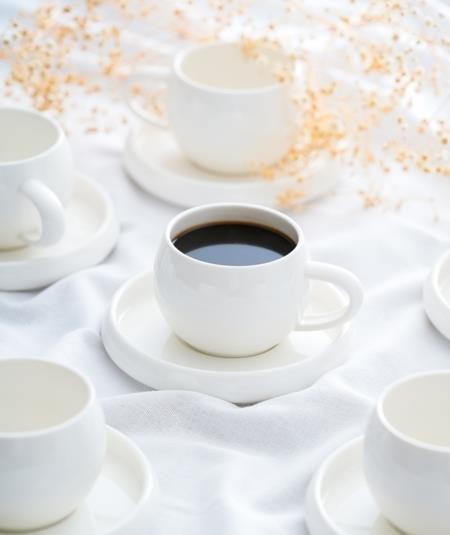 ACAR Bianco Perla 6 Kişilik Kahve Fincanı Takımı 200 ML
