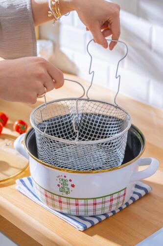 Emaye Kızartma Tenceresi 22 cm