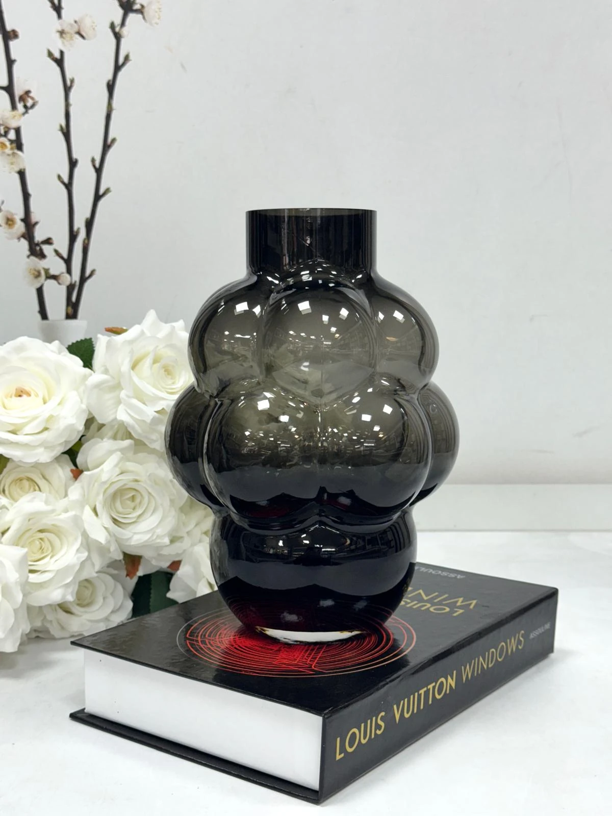 CAM VAZO KÜÇÜK- FÜME 23 CM