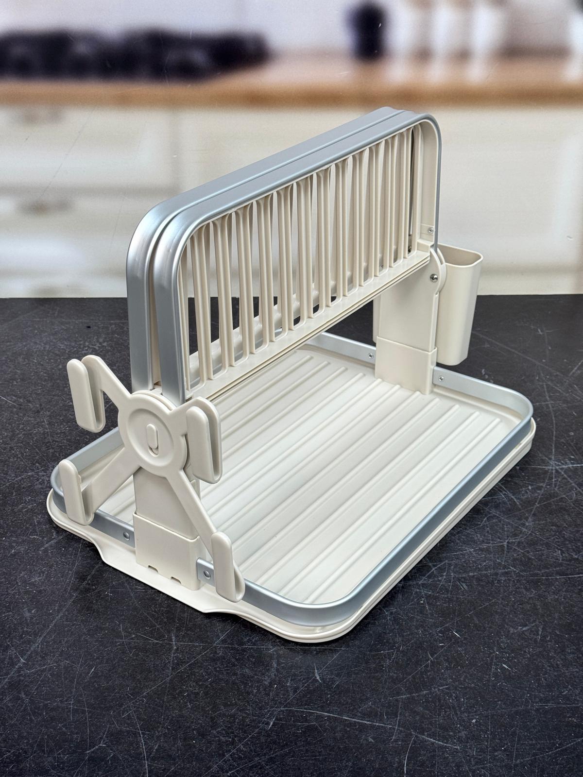 Alüminyum Paslanmaz İki Katlı Bulaşık Kurutma Sepeti 40x33 cm