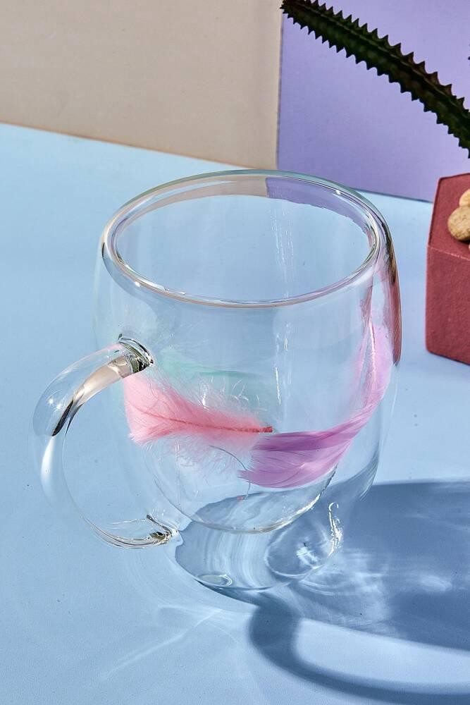 Perotti Tüy Detaylı Çift Cidarlı Cm Kupa 350 ml