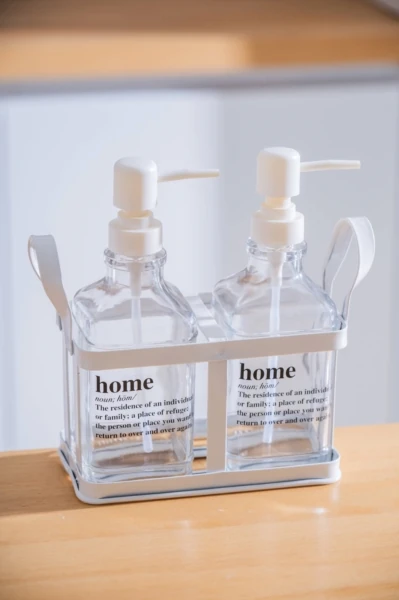 Metal Stanlı 2 li Sabunluk Cam-Metal