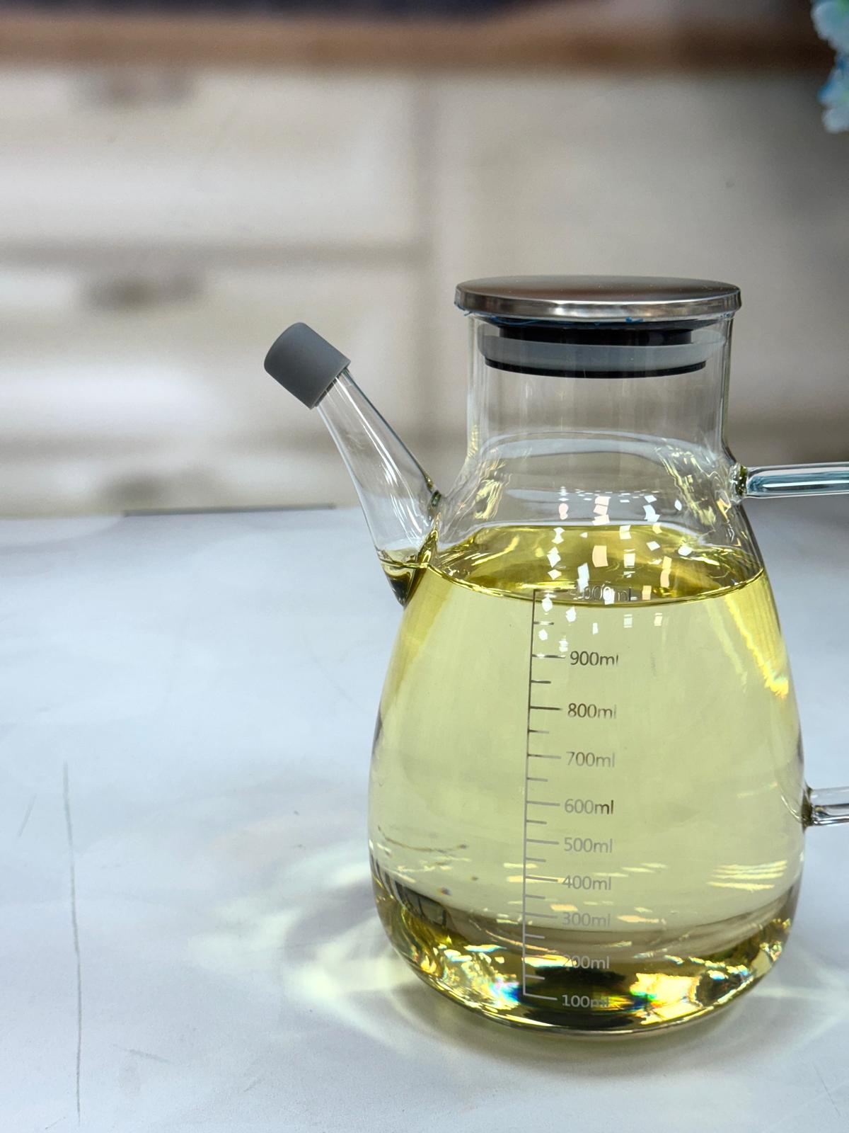 Metal Kapaklı Cam Yağdanlık 1 Litre