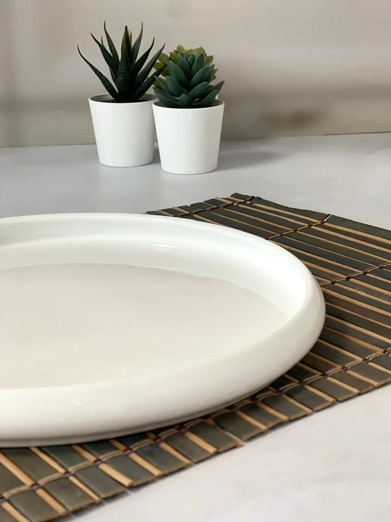 ACAR Bianco Perla Porselen Yuvarlak Tabak 26.8x2.5 cm