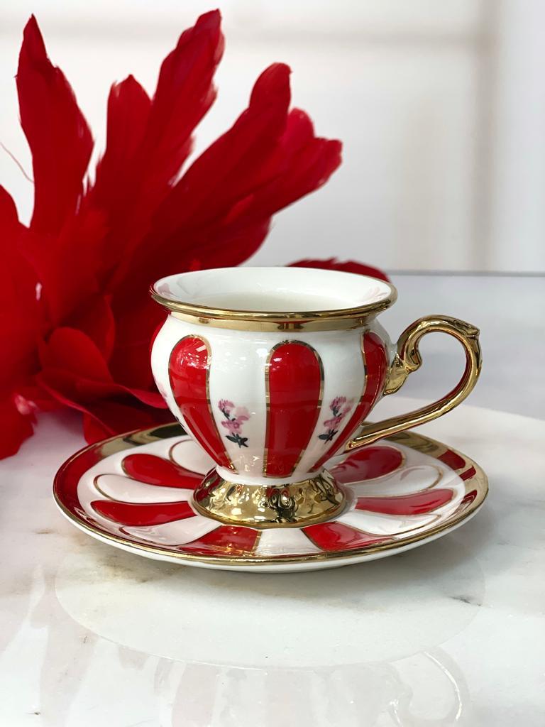 ACAR Scarlet 6 Lı Kahve Fincan Takımı