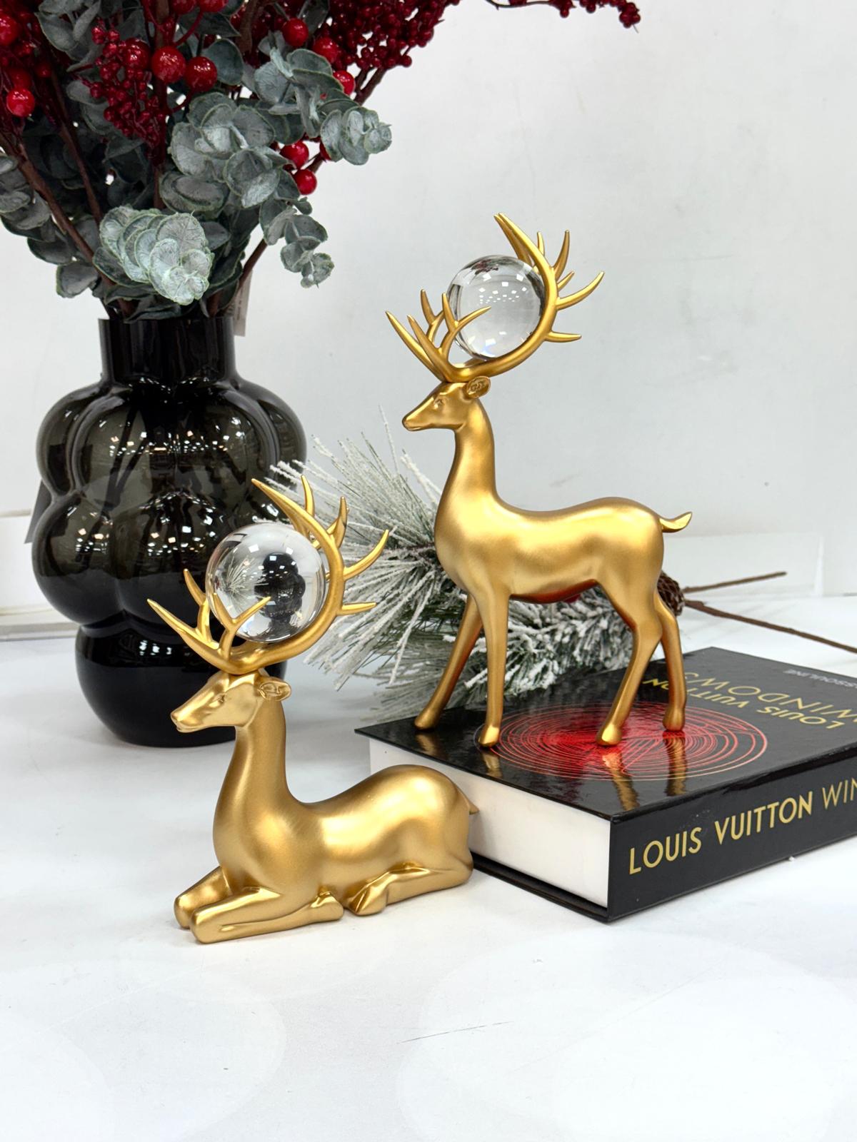 2 Li Geyik Dekor Gold