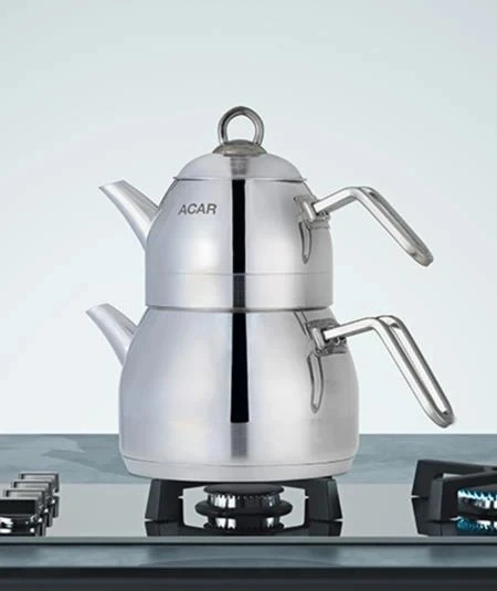 ACAR Alexi Orta Boy Çaydanlık Takımı (Metal Kulp)