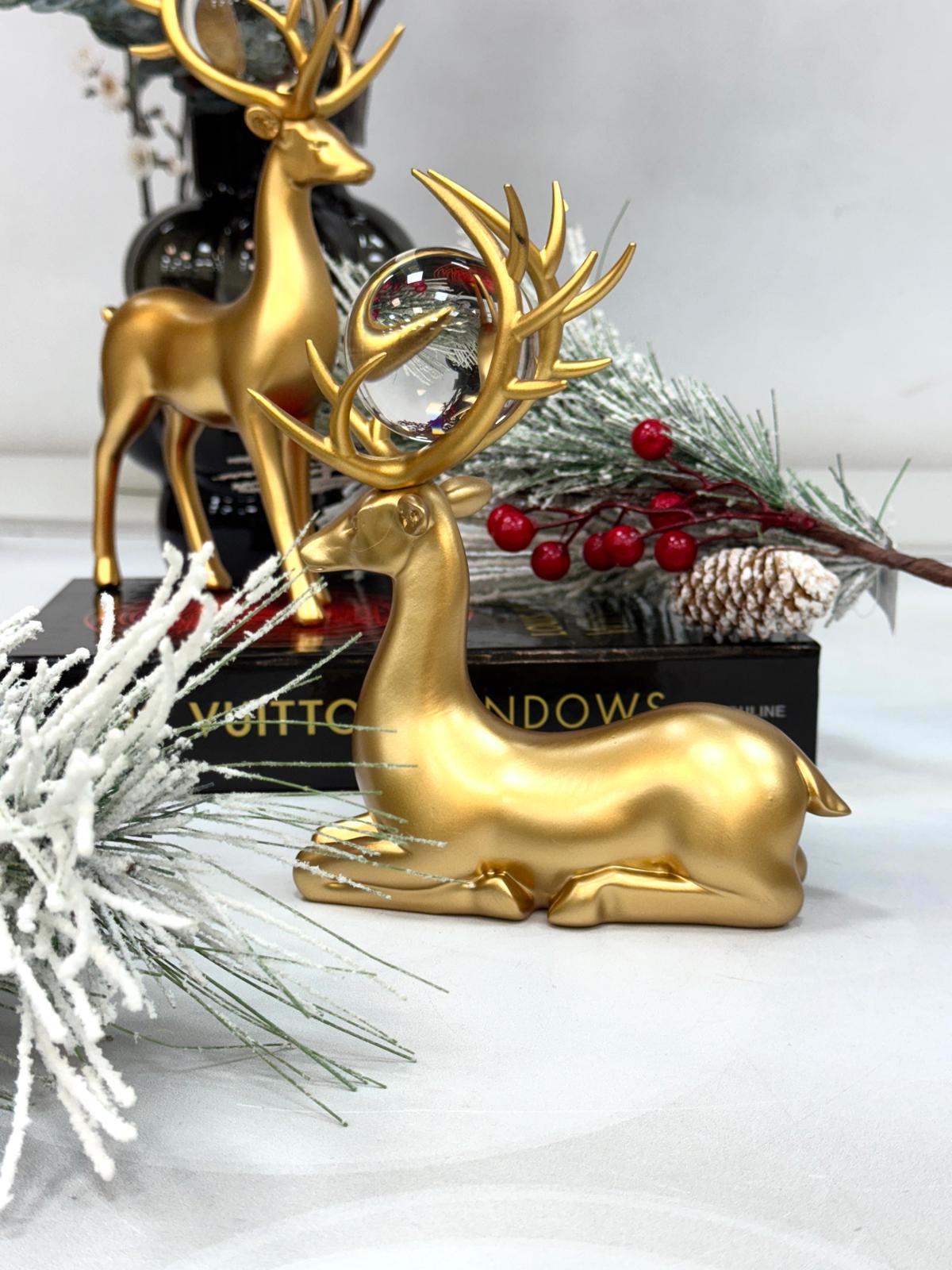 2 Li Geyik Dekor Gold