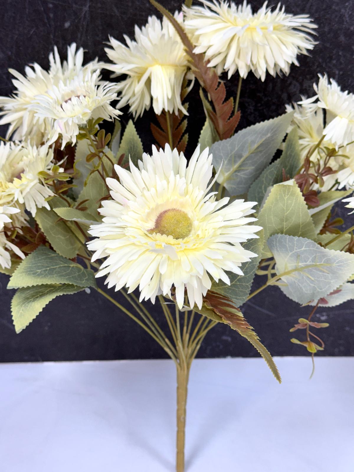 YAPAY LÜX GELBERA DEMETİ 45 CM 12 ÇİÇEKLİ