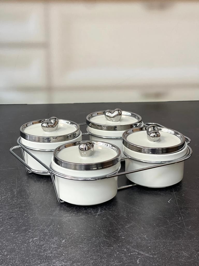 ACAR Felıx Collectıon  Metal Standlı4 Lü Baharat Takımı