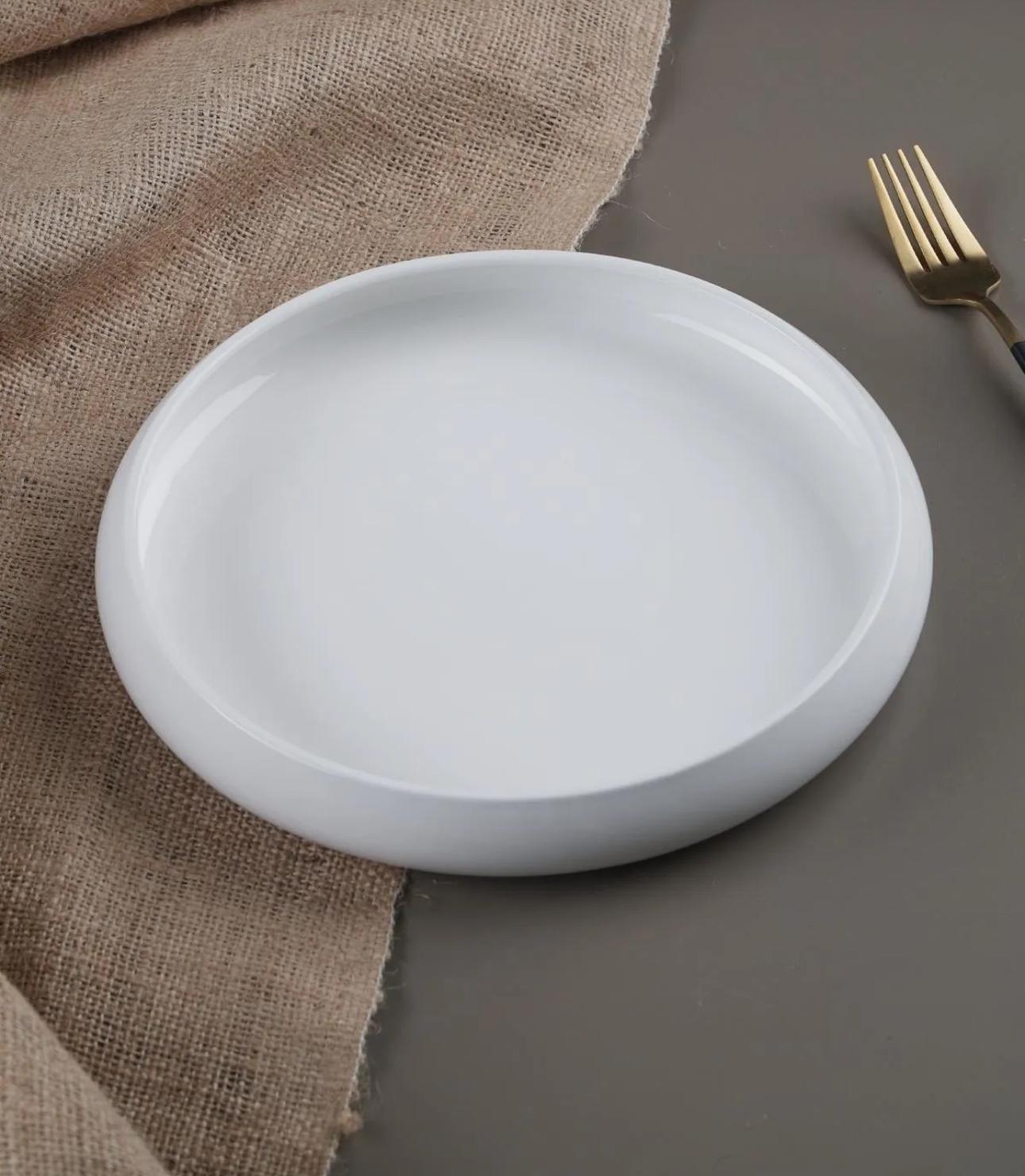 ACAR Bianco Perla Porselen Yuvarlak Tabak 24x3.8 cm