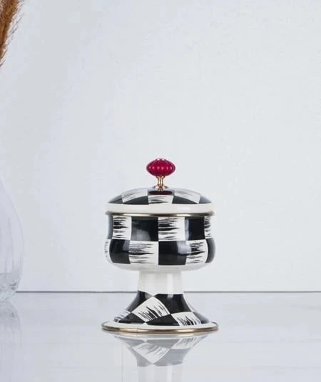 ACAR Qualıta-Kıng Kapaklı Emaye Şekerlik Damalı