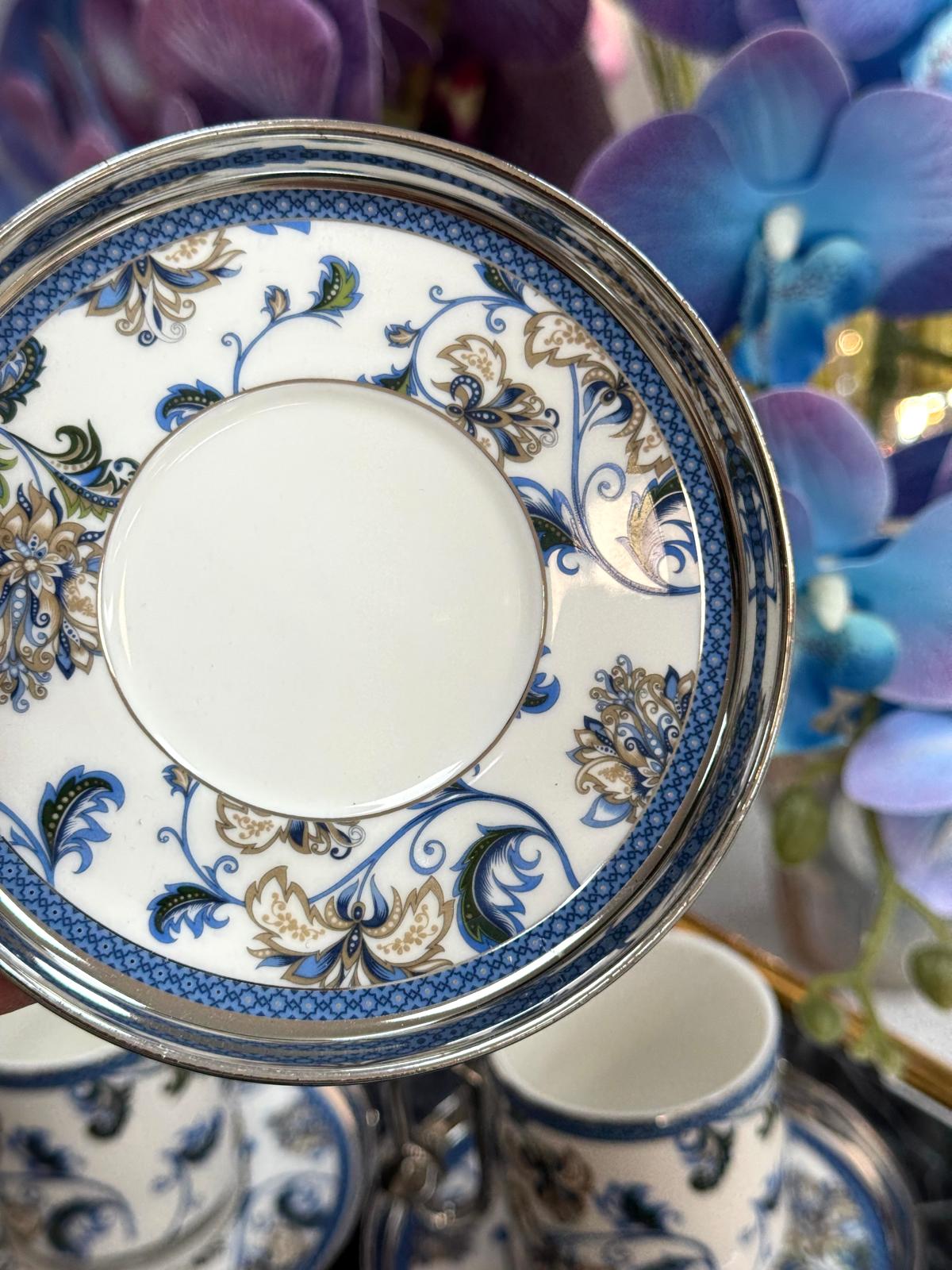 Silver 6 Kişilik Porselen Fincan Takımı 90 ml