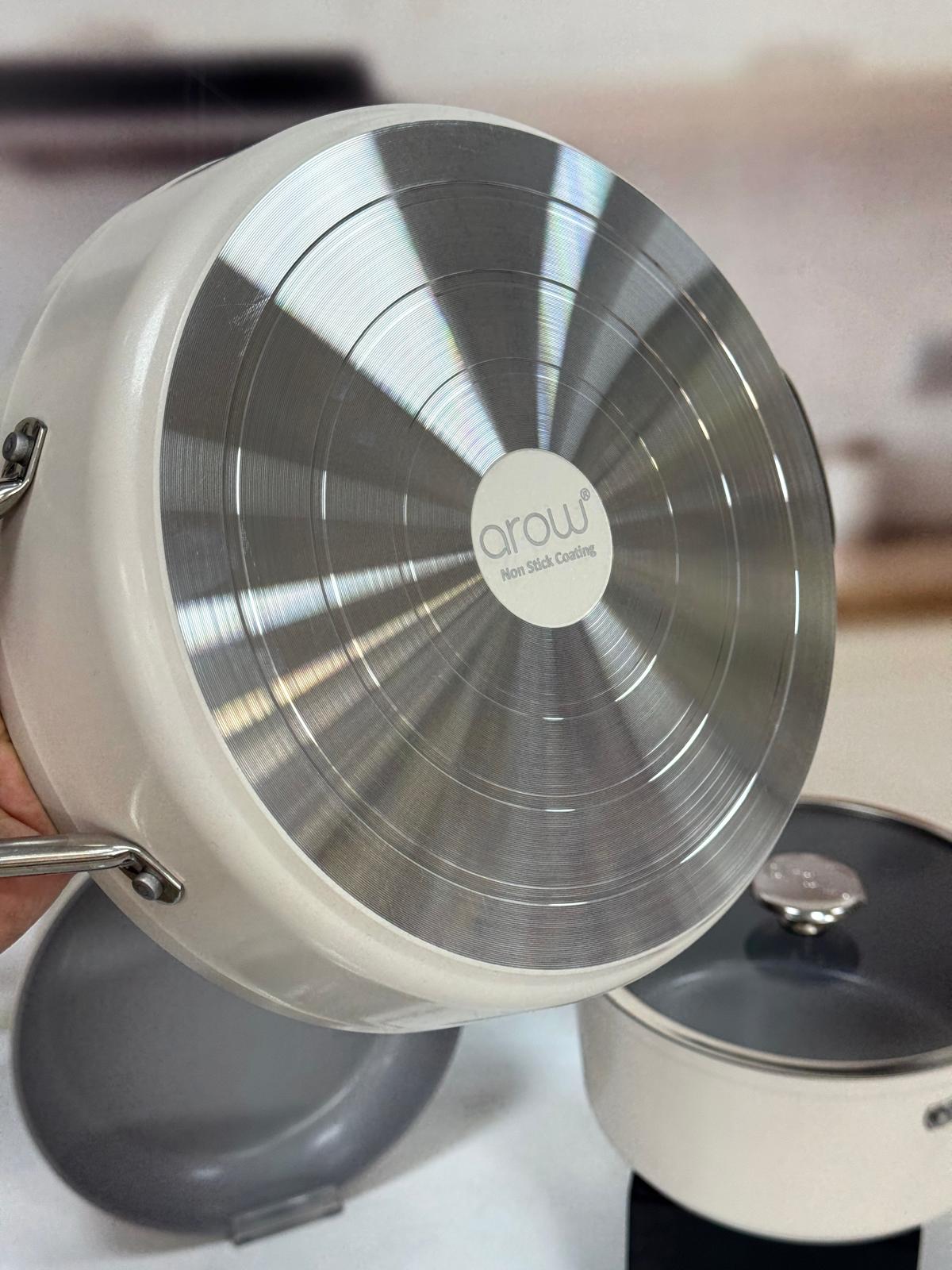 CORNHİLL 7 PARÇA SERAMİK TENCERE SETİ KREM