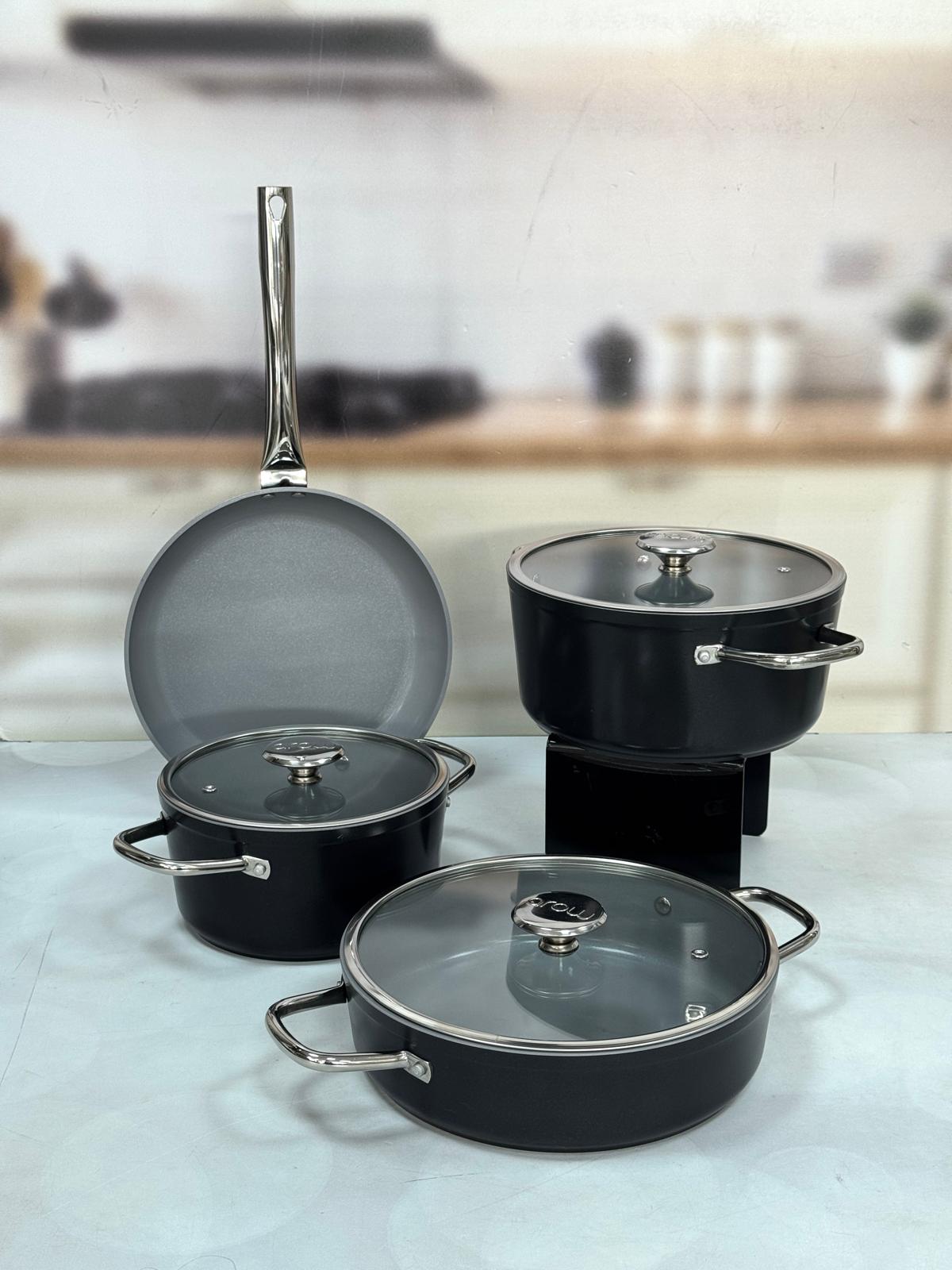 CORNHİLL 7 PARÇA SERAMİK TENCERE SETİ SİYAH