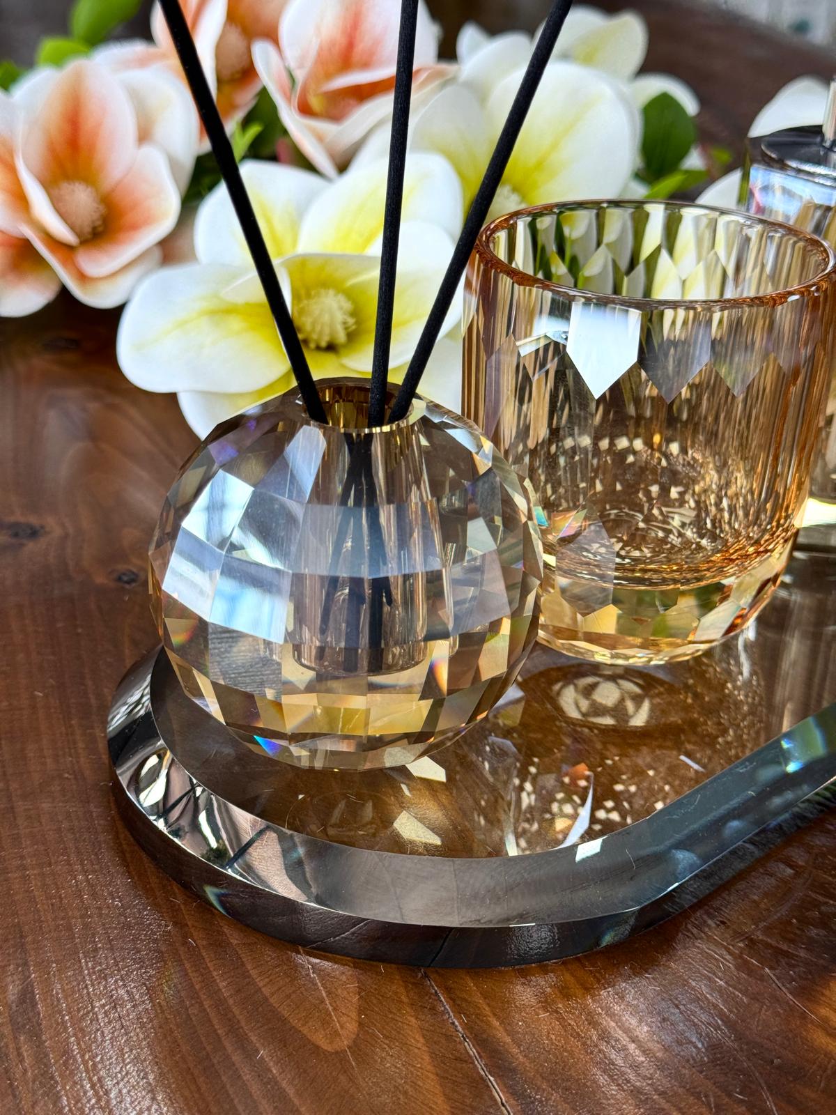 Kristal Banyo Takımı-Bal Renk