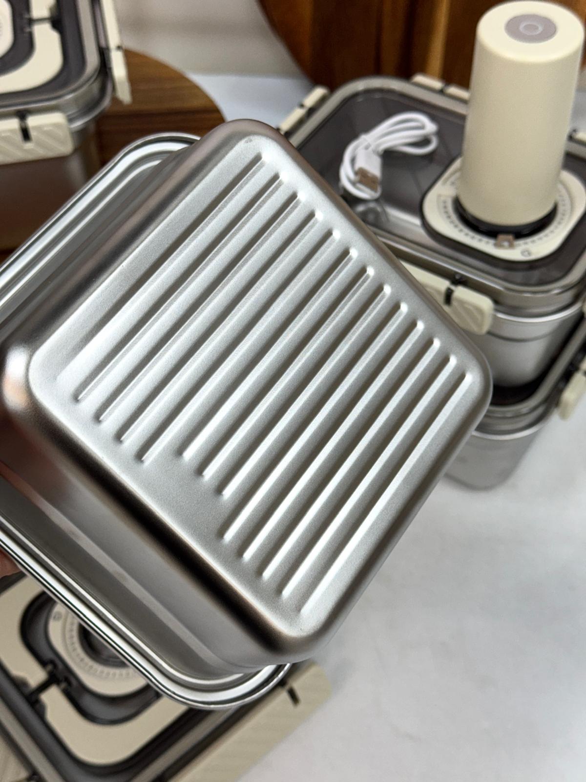 TRUST VAKUM MAKİNELİ ÇELİK SAKLAMA KABI SETİ