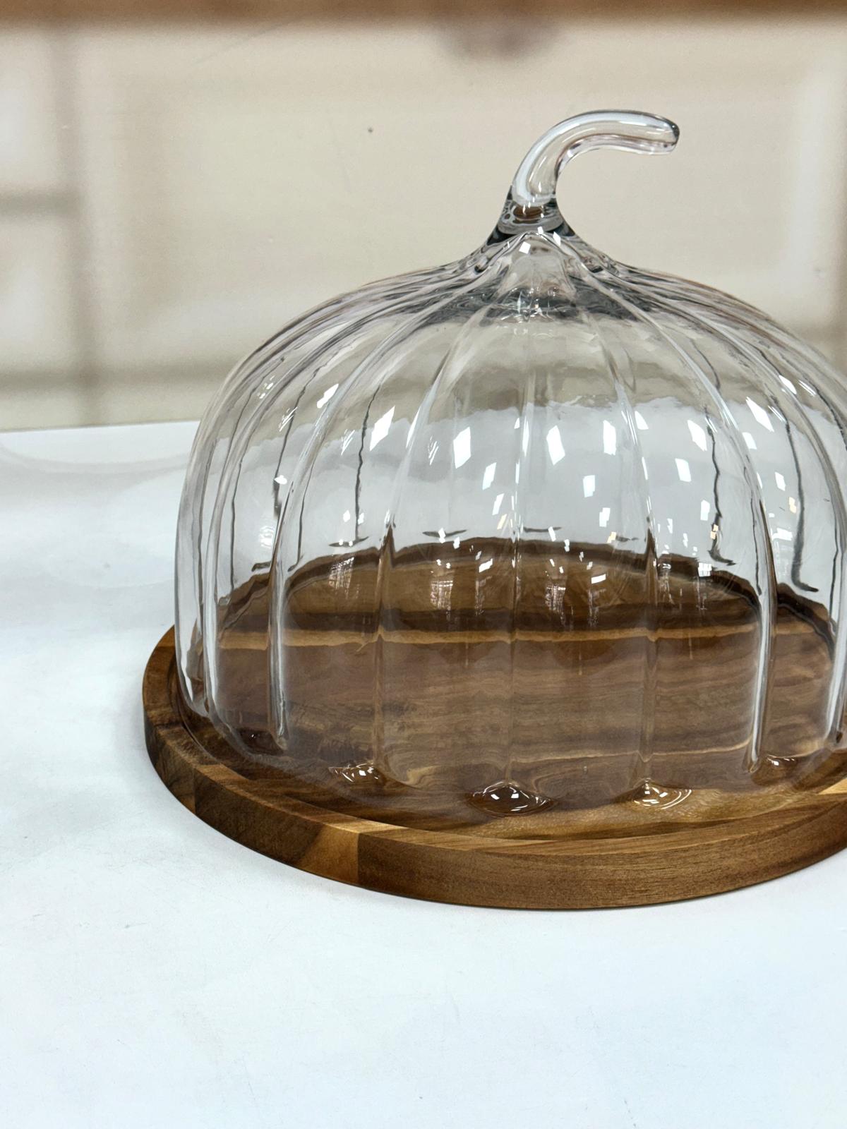 Akasya Standlı Ayaksız Model Cam Fanus 31 Cm