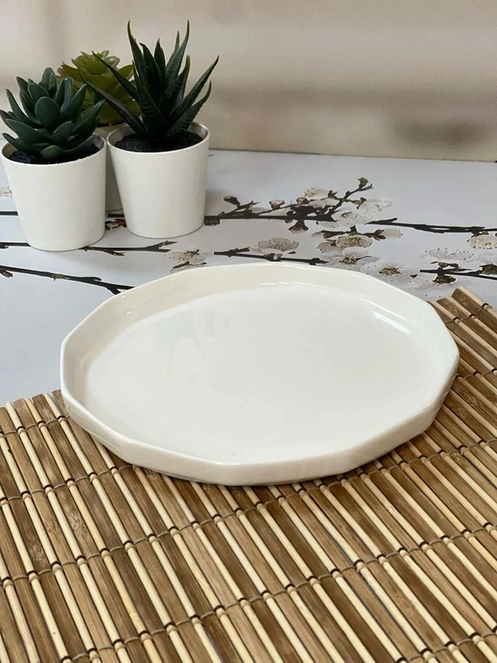 ACAR Hexagon Art 17 Cm Yuvarlak Tabak