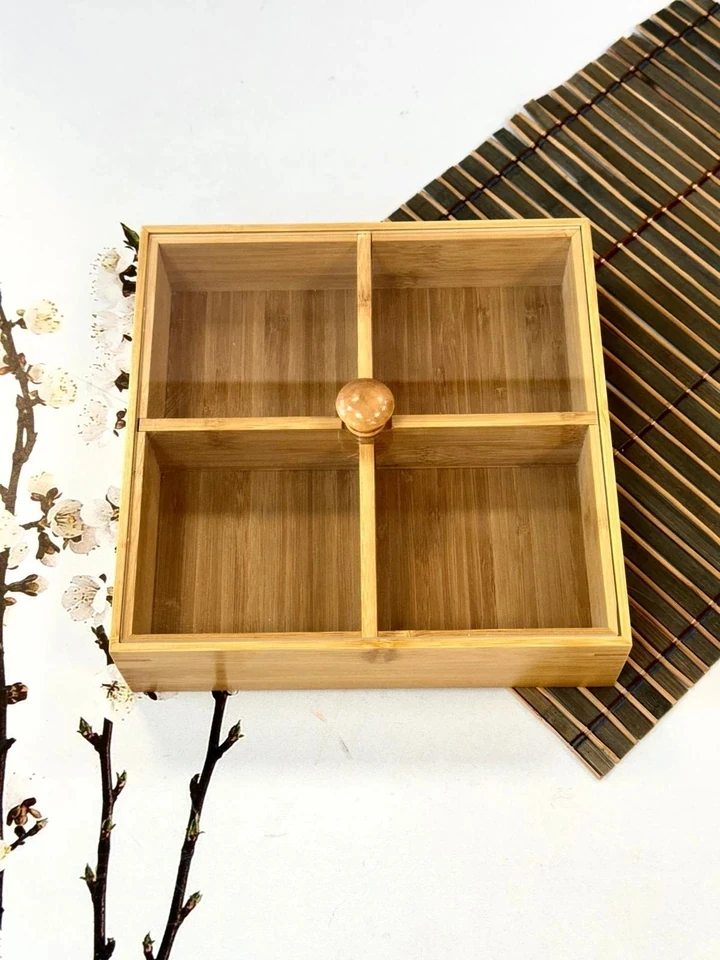 ACAR Bambu Kapaklı 4lü Çerezlik