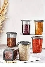 Vip Ahmet Kumsal Kare Saklama Kabı,Şeffaf Füme 6X1200 Ml