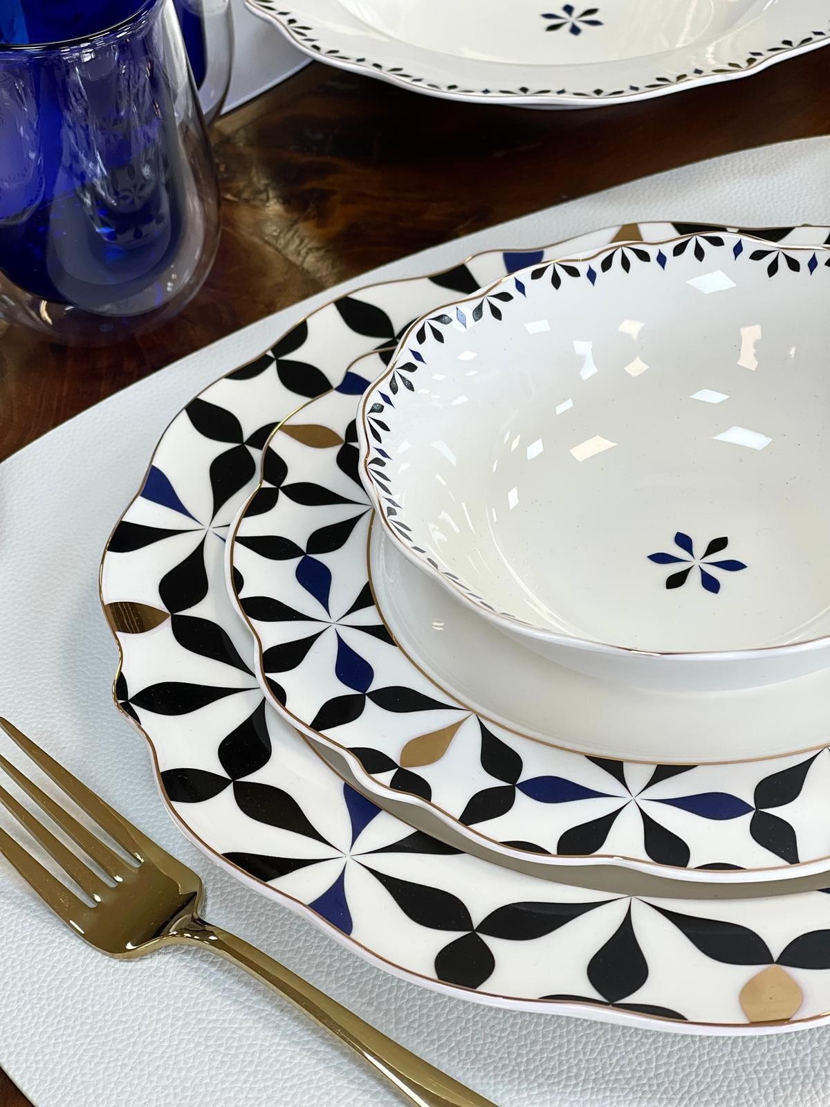ACAR Lorenzo Porselen 24 Prç.Yemek Takımı