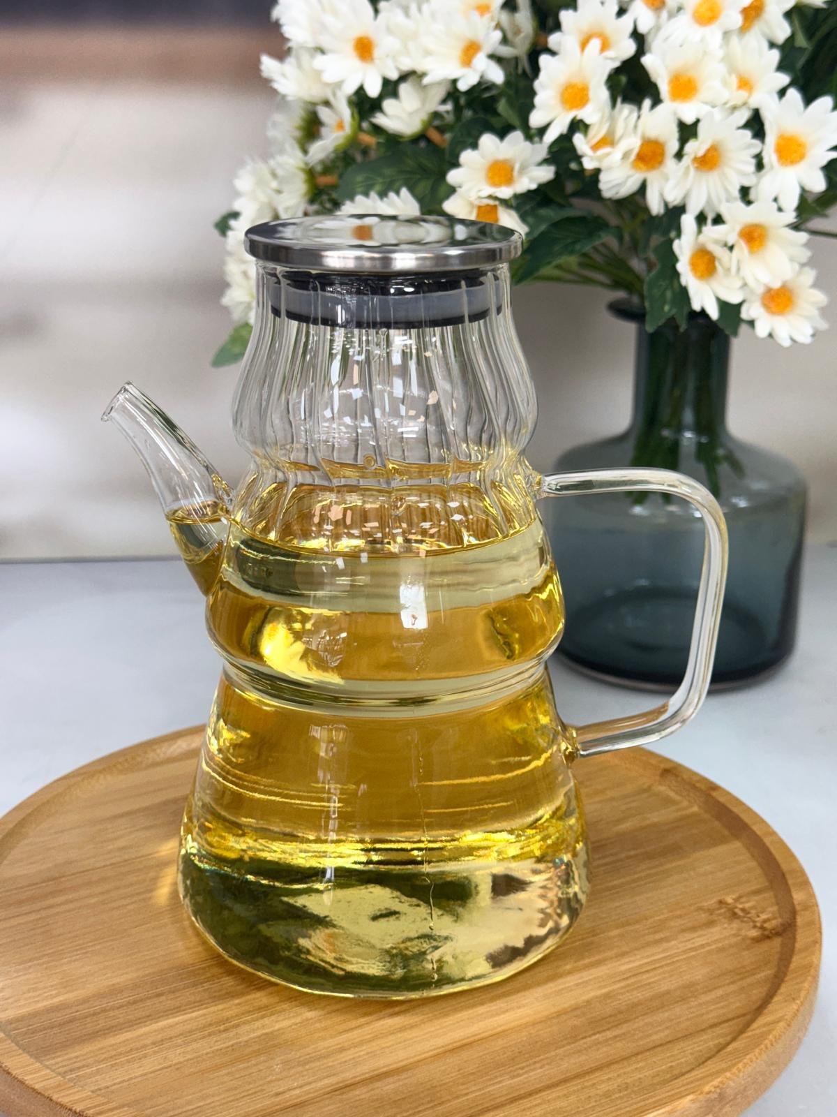 Metal Kapaklı Cam Yağdanlık 1000 ml