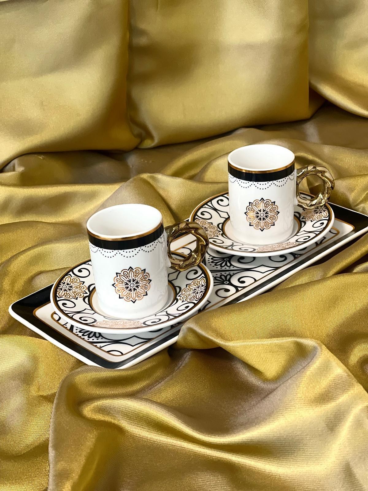 ACAR Francesca 2 Li Kahve Fincan Takımı Porselen